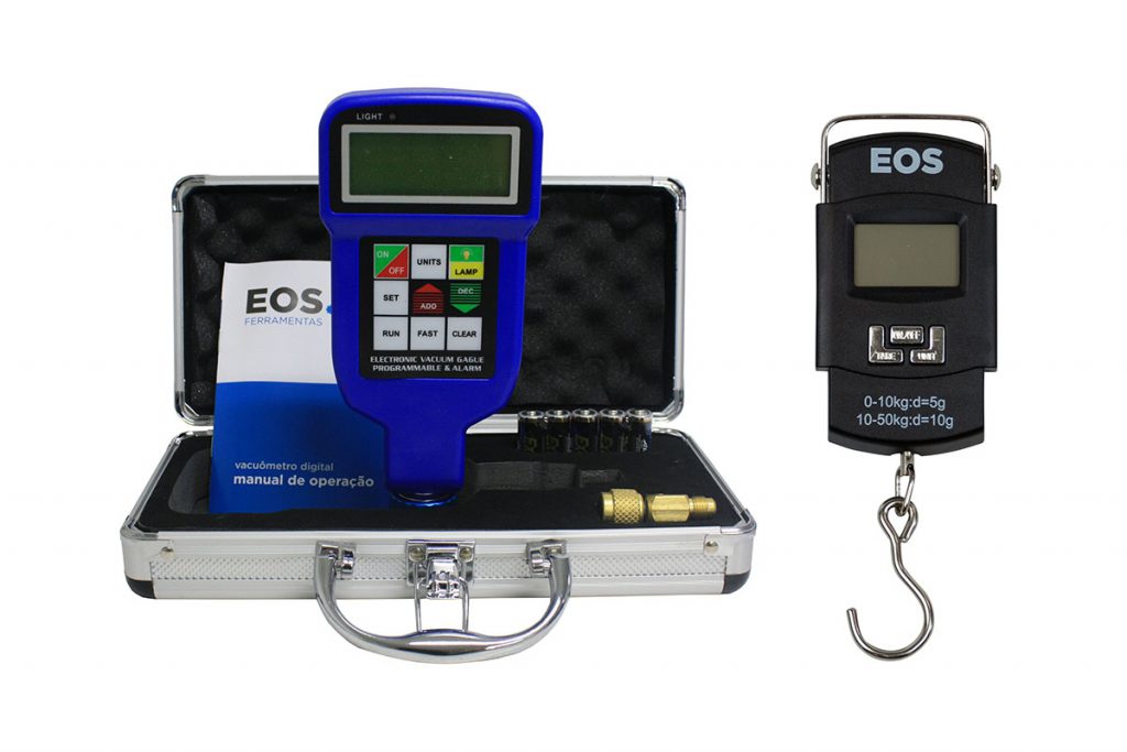 Vacuômetro e balanças digitais EOS - Frigelar